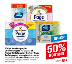  page nalys toiletpapier keukenpapier 12 16 24 50 80 giga pack rollen 3d wave textuur inspired by nature vochtvangers super absorberende bewezen resultaat schoon voordeel comfortabel verzorgend pak soft mega stuks sensitive hygiene comfort 
