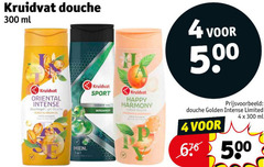  kruidvat huismerk douchegel 4 31 300 500 douche ml oriental intense gel honey argan oil sport shower bergamot happy harmony men golden limited 