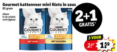  gourmet kattenvoer 1 2 3 mini filets saus purina rund kalkoen 