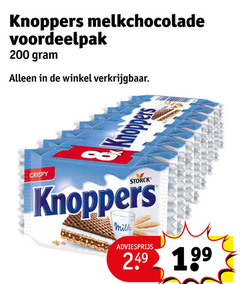 knoppers chocolade 200 melkchocolade crispy milk 
