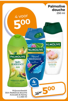  palmolive douchegel 4 250 500 1596 douche ml skin radiance avocado honey thermal mineral massage naturals almond milk 