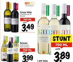  witte wijn rode rose 18 25 750 fris fruitig soepel nix18 jaar legitimatie alcohol stevig droog merlot sensas sensa cruse chardonnay ml franse soorten 3.99 sauvignon am 