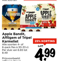  karmeliet apple bandit affligem speciaalbieren appelcider 6 25 blond cider 0.0 tripel soorten pack fles stuk 