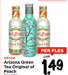  arizona ice tea leed green original peach fles 