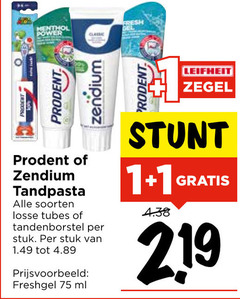  1 menthol power classic fresh bol prodent zendium leifheit zegel tandpasta soorten tubes tandenborstel stuk freshgel ml 