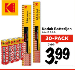  kodak batterijen 30 aaa pack aa 3.99 
