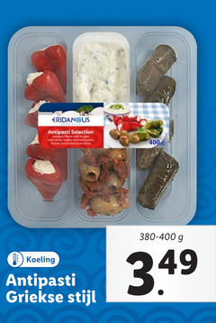  400 eridan us antipasti selection koeling griekse stijl 