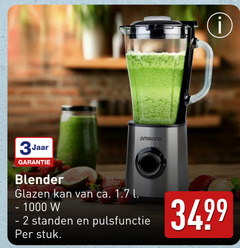  2 1000 it 3jaar blender glazen ca. l standen pulsfunctie stuk 