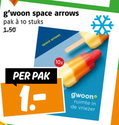  gwoon waterijs 1 10 space arrows pak stuks 10x ruimte vriezer 