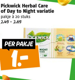  pickwick thee 1 20 herbal care day to night variatie pakje stuks 