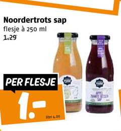  noordertrots vruchtensap 250 sap flesje ml liter 