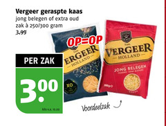  vergeer geraspte kaas 300 1000 jong belegen oud zak 250 3.99 00 fam kilo v.a. holland mature 