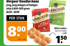  vergeer kaas 8 150 goudse jong belegen stuk kilo v.a. la holland gouda witte bollen zak stuks 