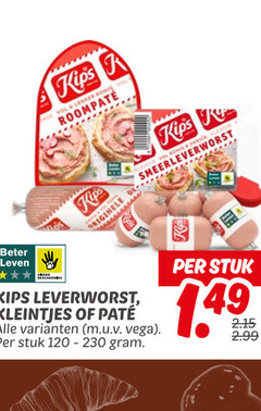  120 2007 www kips origin you one smeerleverworst beter leven leverworst kleintjes pate vega stuk 