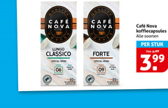  cafe nova koffiecups mcafee lungo classico grind sterkte 06 medium roast zacht rond forte dark pittig rijk koffiecapsules soorten stuk coffee 20x aluminium capsules 