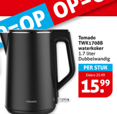  tomado waterkoker liter dubbelwandig stuk elders 