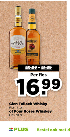  four roses glen talloch whisky 1 imported blended scotch choice bourbon kentucky straight whiskey fles liter 