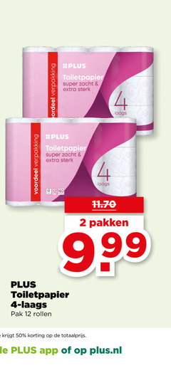  plus huismerk toiletpapier 2 4 12 50 160 super zacht voordeel pakken pak rollen plus.nl 