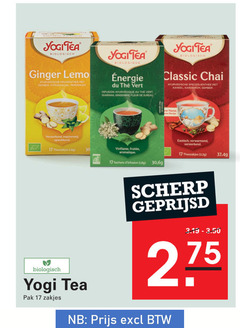  yogi tea thee 17 30 biologisch ginger ayurvedische kruidenthee gember citroenschil pepermunt du infusion guarana fleur yogitea classic chai specerijenthee kaneel kardemom recipe versterkend inspirerend opwekkend theezakjes aroma sachets 1 exotisch verwarmend 2 pak zakjes scherp geprijsd 
