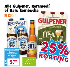  gulpener speciaalbieren 6 25 30 korenwolf kombucha nix18 biologisch pak 5.99 wit bio 