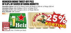  heineken silver birra moretti krat bier blikjes 3 6 12 25 33 250 mono twist off pils 0.0 pak ml flesje blikje soorten nix18 pilsener original kratten ricetta 