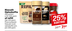  nescafe oploskoffie 7 25 100 150 200 potten zak gold pot new pack recharge navulverpakking responsibly sourced coffee less packaging weight us nieuwe espresso ruk zacht senses aroma 