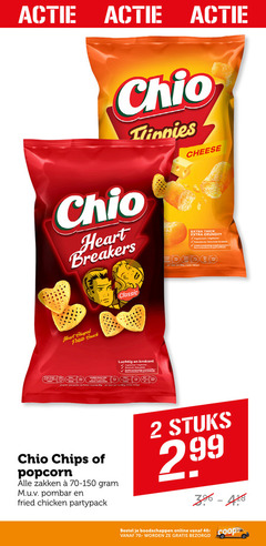  chio zoutjes popcorn 2 30 40 100 heart breakers shaped potato snack classic luchtig krokant vegetarisch glutenvrij gluten kunstmatige verzadigde vetzuren pour portion 3 cheese thick crunchy sans huile smaakversterkers artificiels pro chips zakken pombar fried chicken partypack stuks online 