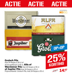  alfa grolsch warsteiner jupiler krat bier 16 18 24 25 30 45 1615 1870 seit das einzig wahre familientradition jaar legitimatie alcohol nix18 beer limburg pils beugelflesjes gb 