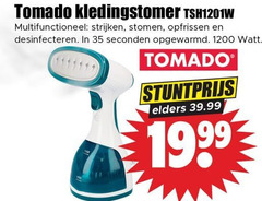  tomado handstoomreiniger 35 strijken stomen opfrissen desinfecteren seconden opgewarmd watt elders 