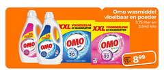  omo wasmiddel 30 65 xxl wasbeurten vloeibaar poeder wit hygienisch schoon kleur min verwijdert hardnekkige vlekken liter kilo 