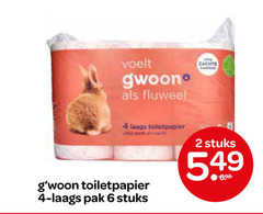  gwoon toiletpapier 2 4 6 voelt fluweel zachte zacht pak stuks 