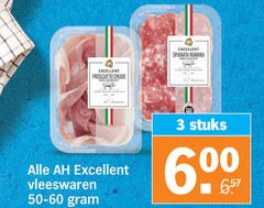  3 excellent prosciutto crudo spianata romana vleeswaren stuks 