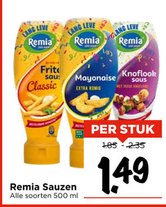  remia tomatenketchup snacksaus mayonaise 500 saus classic lang knoflook sauzen soorten ml stuk 