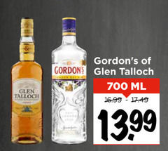  gordons glen talloch gin whisky 700 ml 