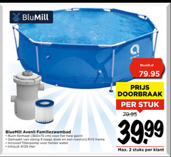  framezwembad 2 3 familiezwembad formaat cm gezin gemaakt stevig doek roestvrij rvs frame filterpomp helder water inhoud liter doorbraak stuk 99 stuks 