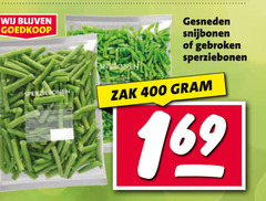  sperziebonen snijbonen 400 gesneden gebroken zak 