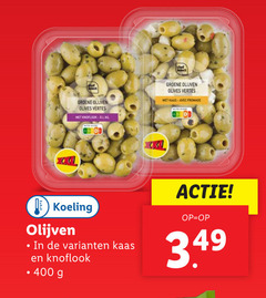  400 chef groene olijven olives knoflook kaas avec fromage koeling 