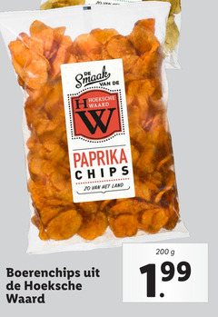  chips 200 hoeksche paprika land boerenchips waard 