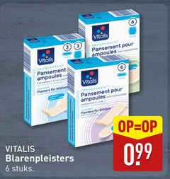  2 3 5 6 33 vitalis pansement ampoules cm pour plasters for blisters to cover and avec les ample with blarenpleisters stuks 