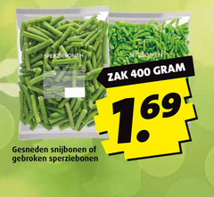  sperziebonen snijbonen 400 gesneden gebroken zak 