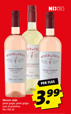  rose 750 sero l nix18 pinot grigio wijn rosee primitivo fles ml 