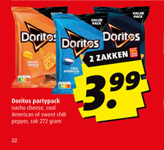  doritos chips 2 10 22 nacho cheese crunchy partypack cool american sweet chili pepper zak pack zakken 3.99 