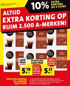  nescafe dolce gusto capsules 2 9 10 19 100 lungo intenso voorbehouden stuks merken intensity deep robust respons sourced 16x responsibly lage bovenop stuk action pak 2e beide pakken 