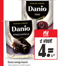  danone danio kwark 2 4 450 romige stracciatella kers bekers 