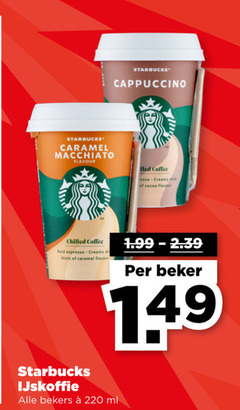  starbucks ijskoffie caramel macchiato flavour cappuccino coffee creamy milk cocoa chilled bold espresso hints beker bekers ml 