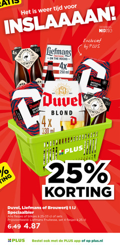  duvel liefmans speciaalbieren 2 4 10 18 25 150 250 330 weer 4x brouwer onverwacht 6 5 limited edition selection zacht fruitesse ml blond jaar legitimatie alcohol nix18 imperial brouwerij speciaalbier blikjes 25-33 plus.nl 