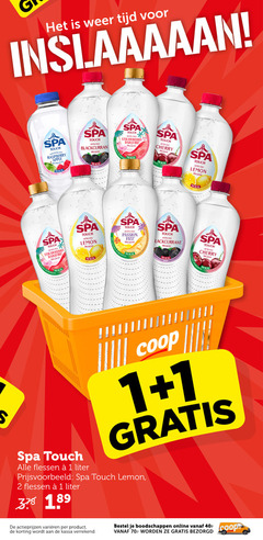  spa en fruit fruitdrank 1 2 40 weer touch raspberry apple bruisend strawberry daiquiri acai cherry lemon passion ral ingredients flessen liter varieeren kassa online 
