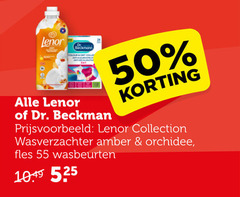  lenor wasverzachter 50 55 beckman dr. collection amber orchidee fles wasbeurten 