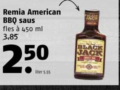  250 450 remia american bbq saus fles ml liter visage black jack 
