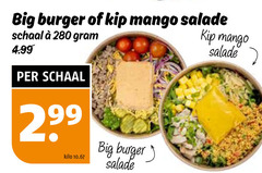  salade big burger kip mango schaal kilo 